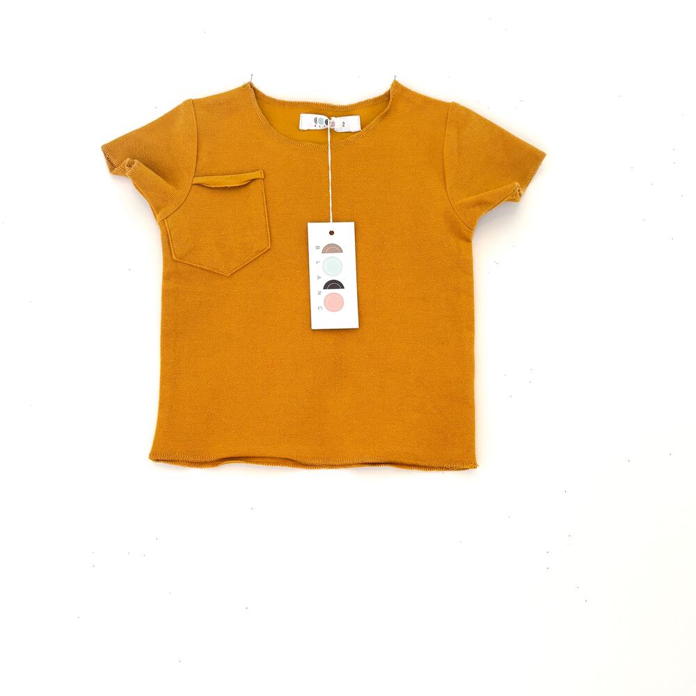 Coco Blanc Spicy Mustard Baby Tee, Size 2, NWT